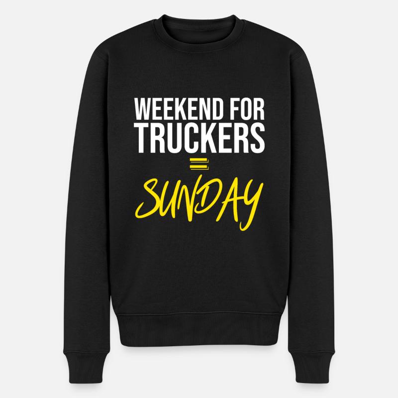 Week-end pour les camionneurs: dimanche - Pull Premium bio Homme - noir