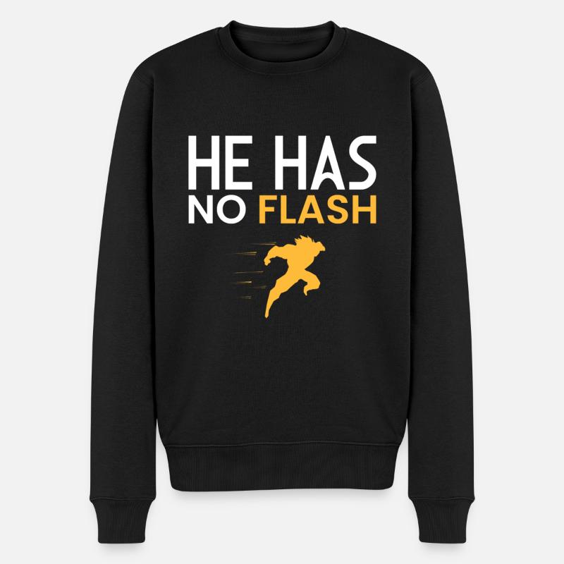 PAS DE FLASH !! - Pull Premium bio Homme - noir