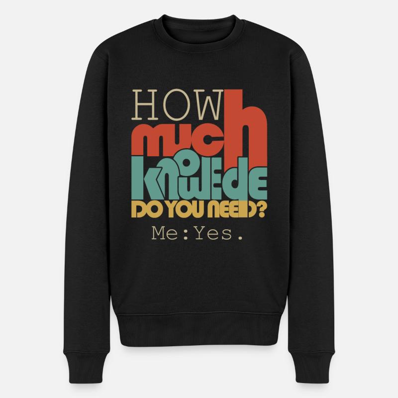 Combien de connaissances? - Pull Premium bio Homme - noir