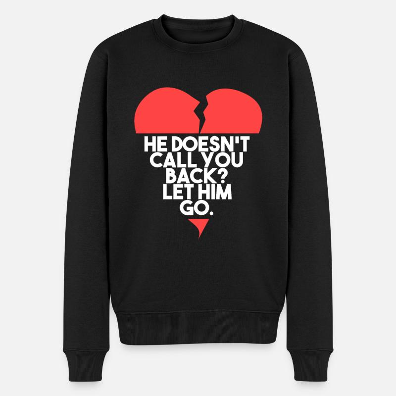 Laisse-le partir! - Pull Premium bio Homme - noir