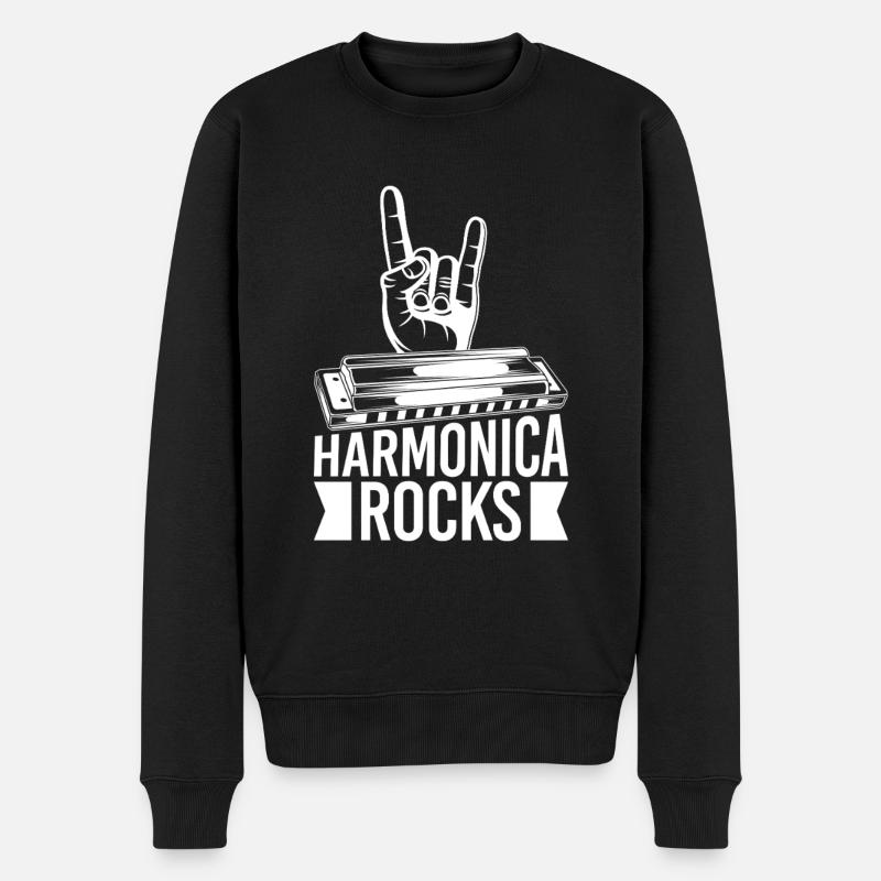 Harmonica Musican Rocks Harmonica - Pull Premium bio Homme - noir
