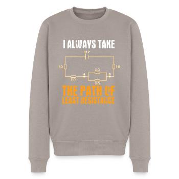 Elektriker Und Elektroingenieur - Männer Premium Bio Pullover - Taupe - Vorne - Nico (187cm)