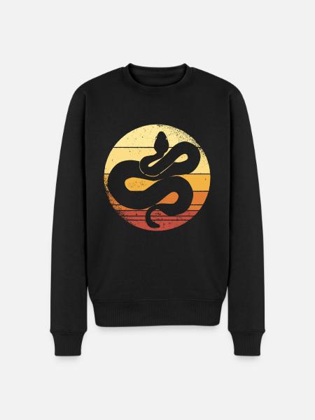 Snake - Men's Premium Organic Jumper - black