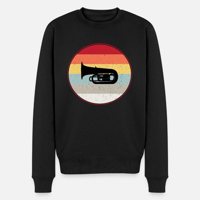 Tuba - Männer Premium Bio Pullover - Schwarz