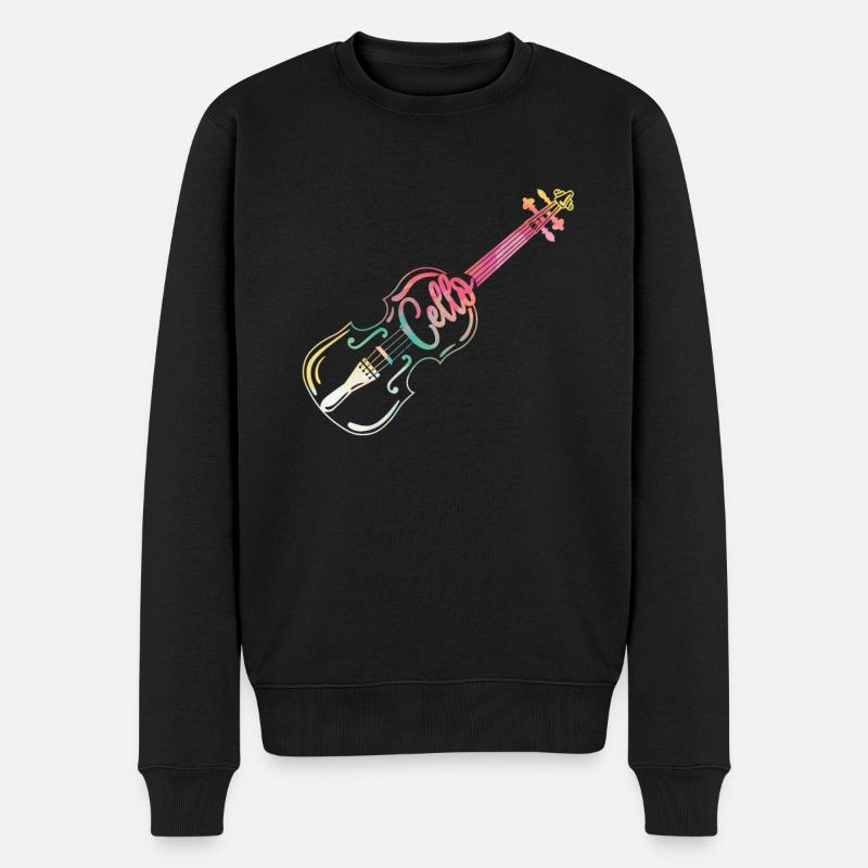 violoncelle - Pull Premium bio Homme - noir