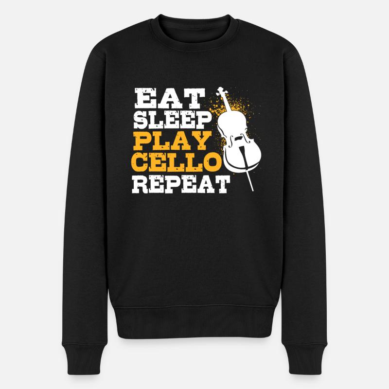 violoncelle - Pull Premium bio Homme - noir