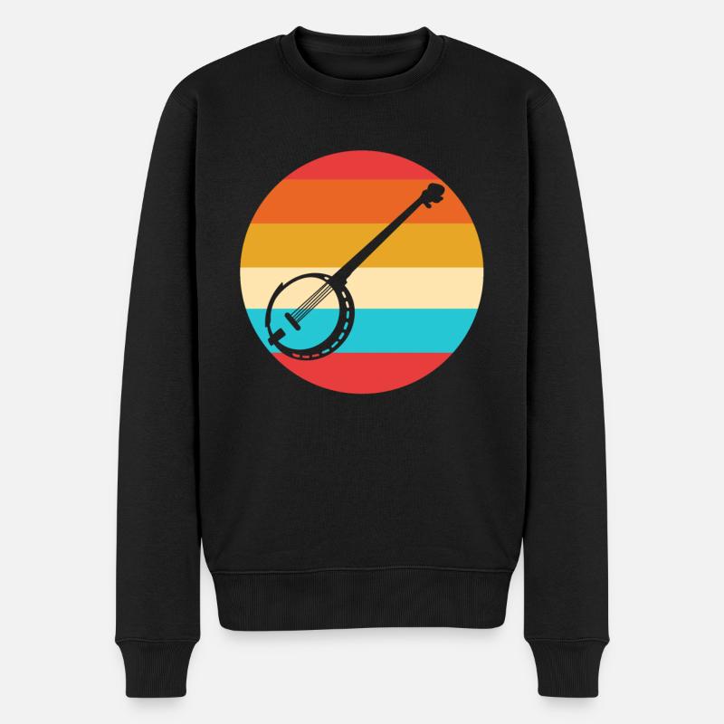 Banjo - Männer Premium Bio Pullover - Schwarz