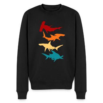Hammerhaie Geschenk - Männer Premium Bio Pullover - Schwarz - Vorne - Nico (187cm)