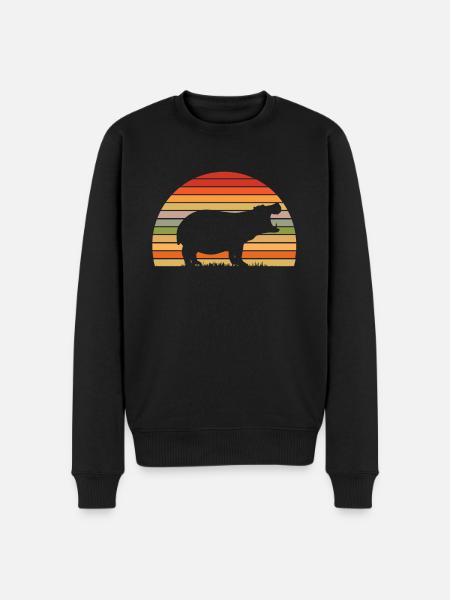Hippo - Men's Premium Organic Jumper - black