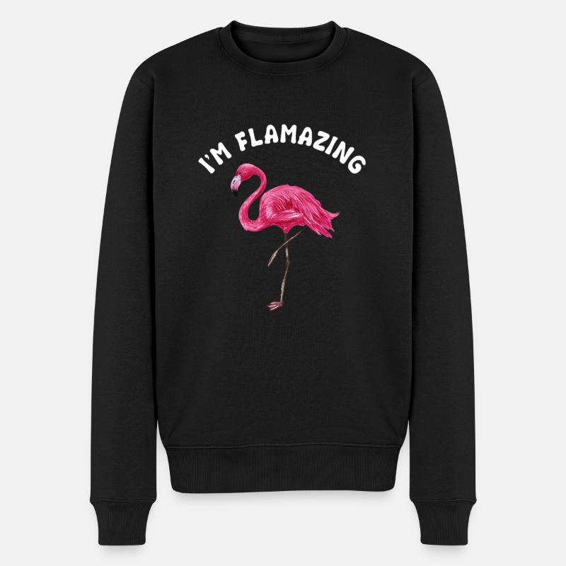 Flamazing Flamingo cadeau - Pull Premium bio Homme - noir