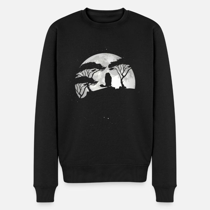 Marmotte Dans la pleine lune - Pull Premium bio Homme - noir