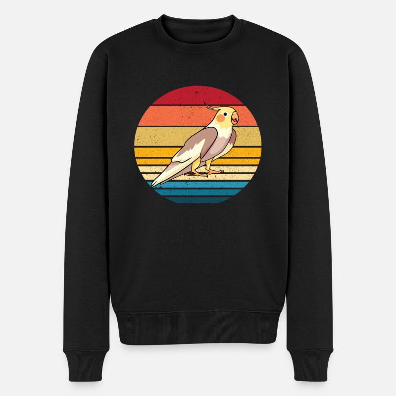 Nymphensittich - Männer Premium Bio Pullover - Schwarz