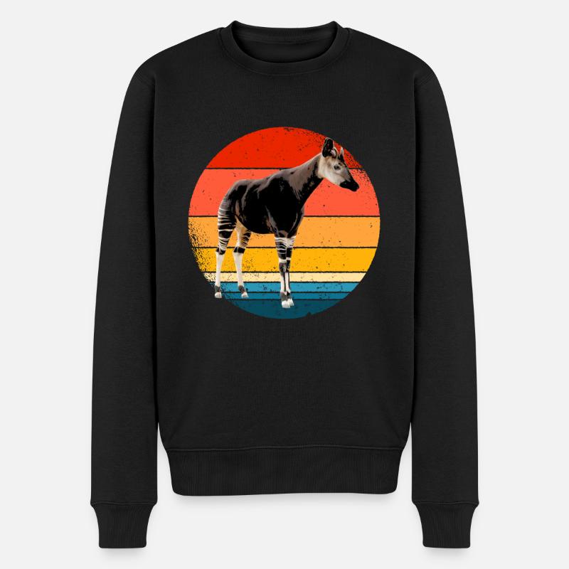 Okapi Geschenk - Männer Premium Bio Pullover - Schwarz