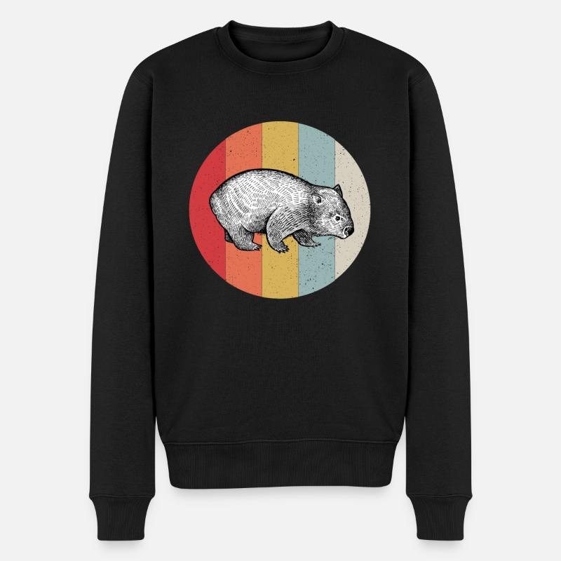 Wombat - Männer Premium Bio Pullover - Schwarz