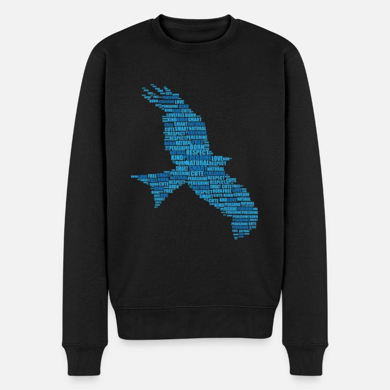 Wanderfalke Geschenk - Männer Premium Bio Pullover - Schwarz