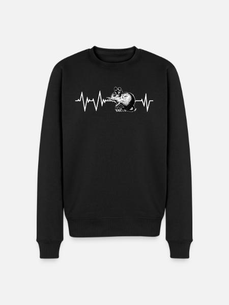 Degu Heartbeat - Men's Premium Organic Jumper - black