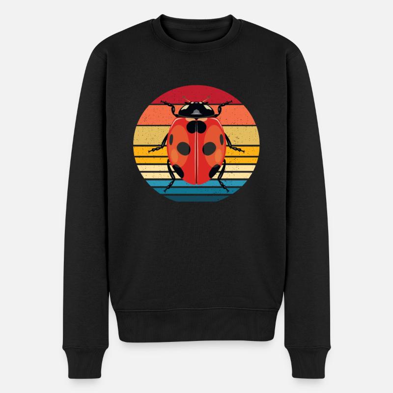 Marienkäfer - Männer Premium Bio Pullover - Schwarz