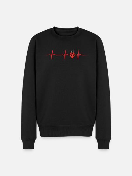 Ladybug heartbeat - Men's Premium Organic Jumper - black