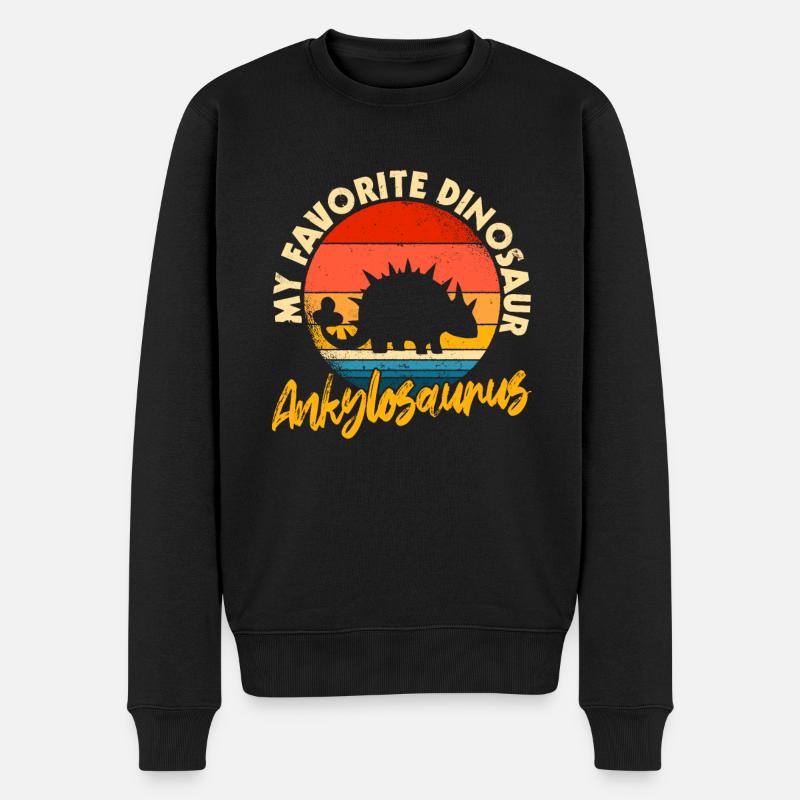 Dino ankylosaurus préféré - Pull Premium bio Homme - noir