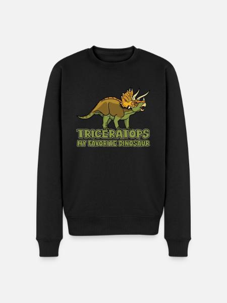 Triceratops Favorite Dinosaur - Men's Premium Organic Jumper - black