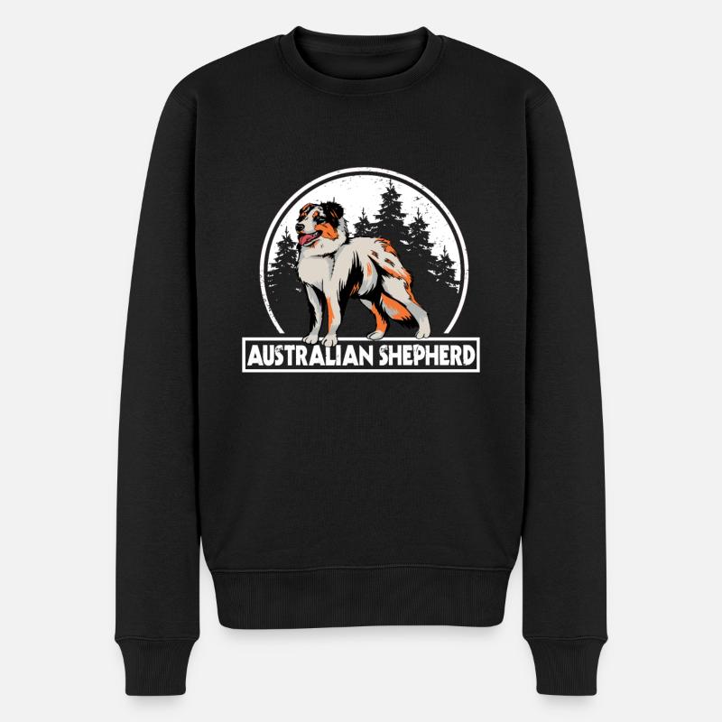 Australian Shepherd - Männer Premium Bio Pullover - Schwarz