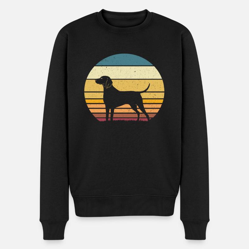 Weimaraner - Männer Premium Bio Pullover - Schwarz