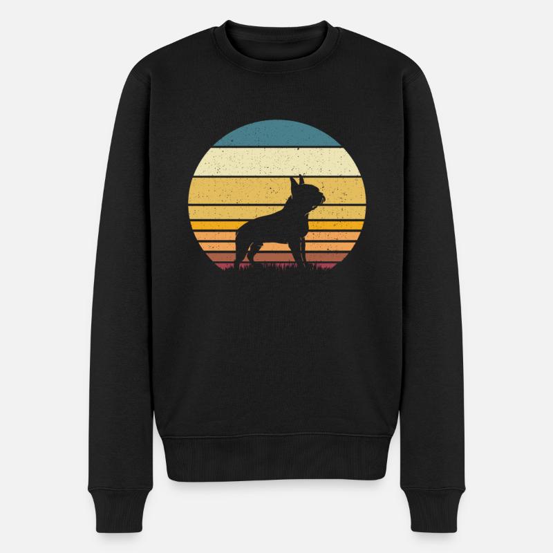 Boston Terrier - Pull Premium bio Homme - noir