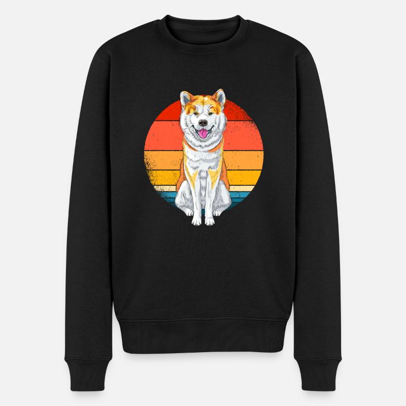 Akita Inu - Männer Premium Bio Pullover - Schwarz