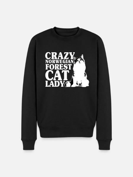 Norwegian Forest Cats Lady - Men's Premium Organic Jumper - black