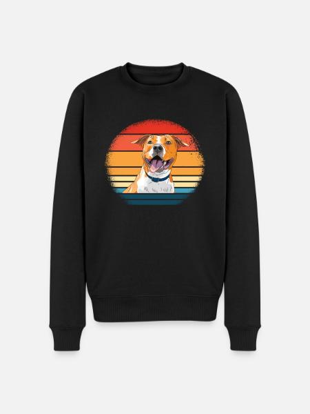 American Staffordshire Terrier - Men's Premium Organic Jumper - black