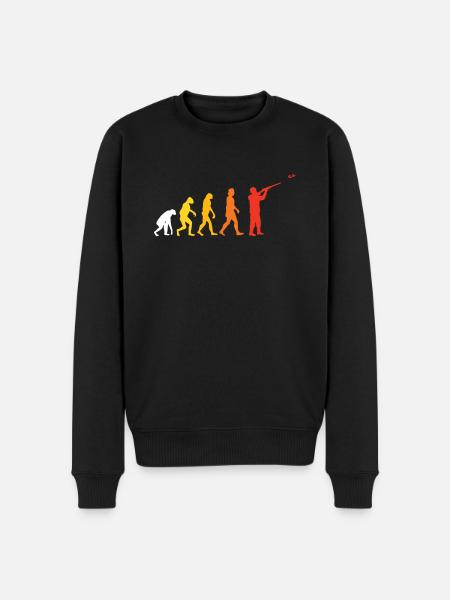 Clay pigeon shooting evolution - Men's Premium Organic Jumper - black