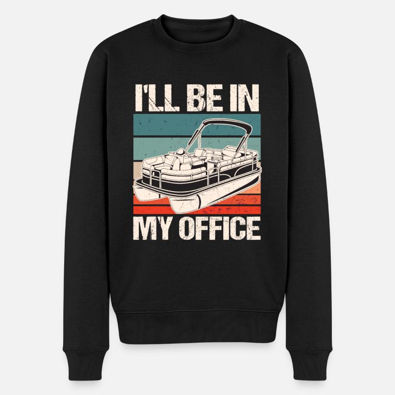 Ponton Boot - Männer Premium Bio Pullover - Schwarz