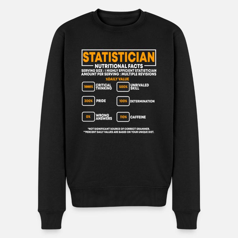 Statisticiens - Pull Premium bio Homme - noir