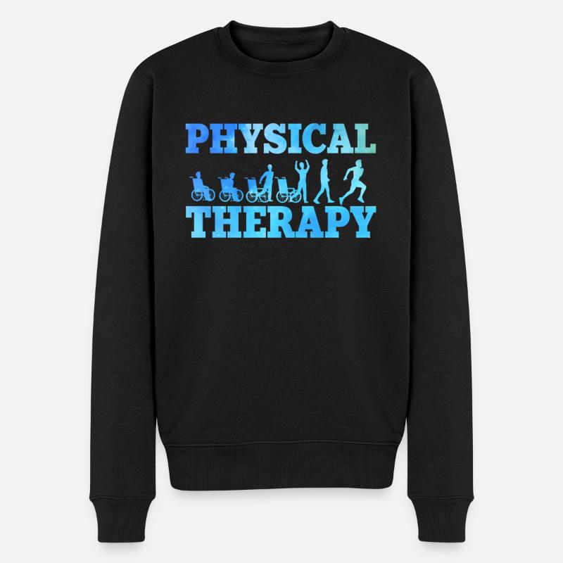 Physiotherapie - Männer Premium Bio Pullover - Schwarz