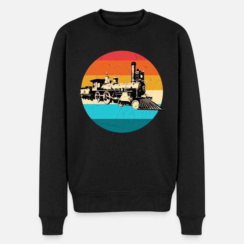 Zug - Männer Premium Bio Pullover - Schwarz