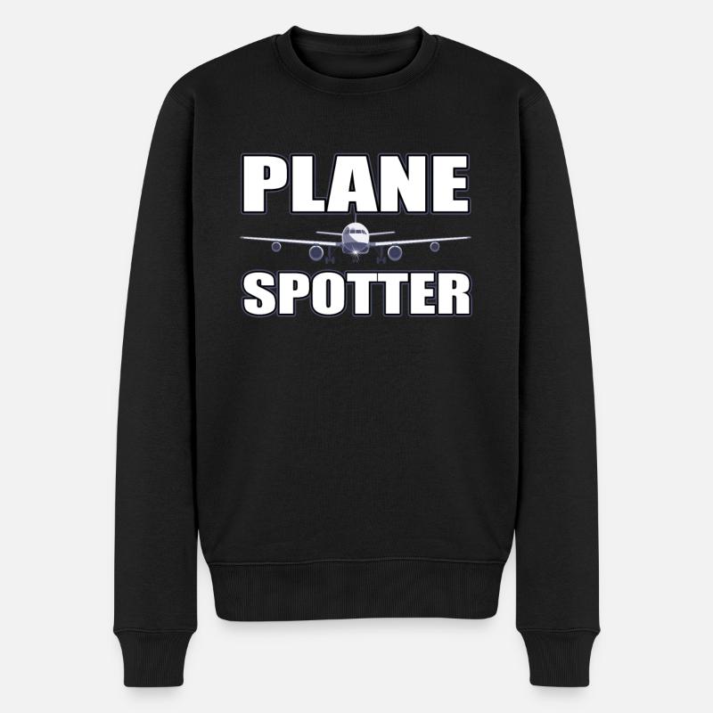Planespotter - Pull Premium bio Homme - noir