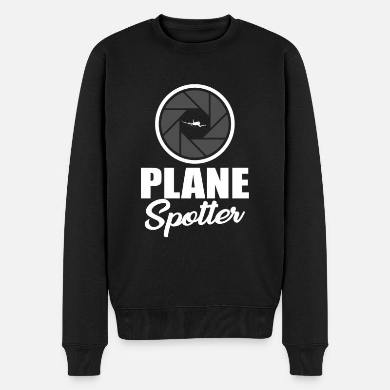 Cadeau de Planespotter - Pull Premium bio Homme - noir