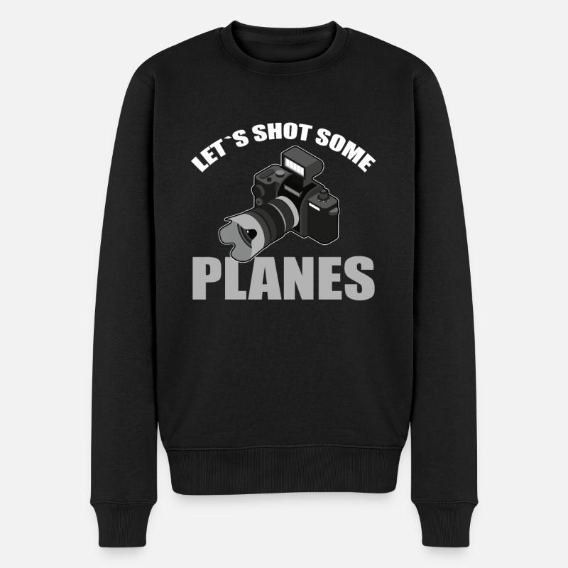 Planespotting Geschenk - Männer Premium Bio Pullover - Schwarz