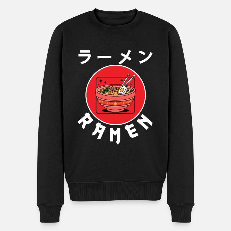 Ramen - Männer Premium Bio Pullover - Schwarz