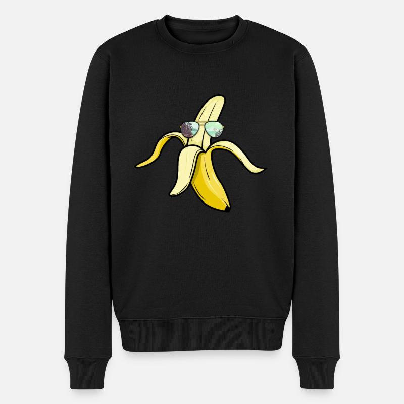 Banane - Männer Premium Bio Pullover - Schwarz