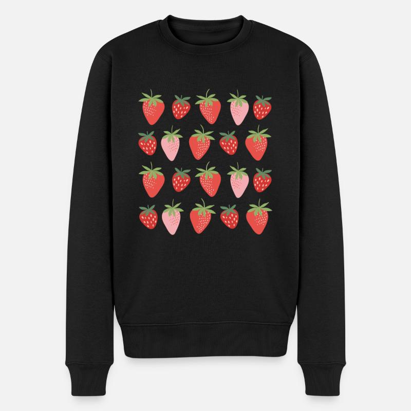 Fraises - Pull Premium bio Homme - noir