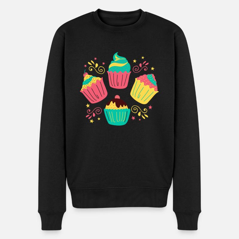 Cupcakes - Männer Premium Bio Pullover - Schwarz