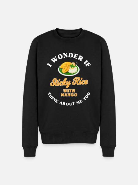 Klebreis Mit Mango Geschenk - Männer Premium Bio Pullover - Schwarz