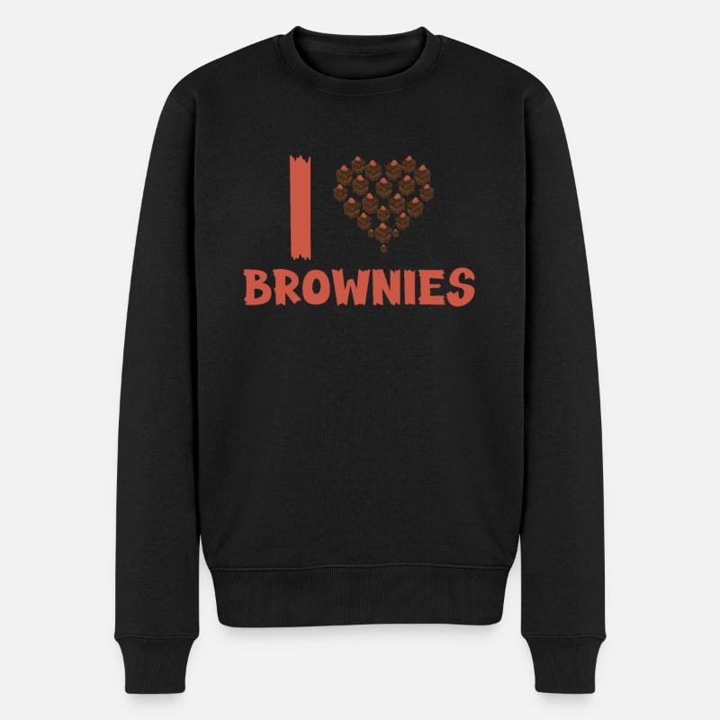 Ich Liebe Brownies - Männer Premium Bio Pullover - Schwarz