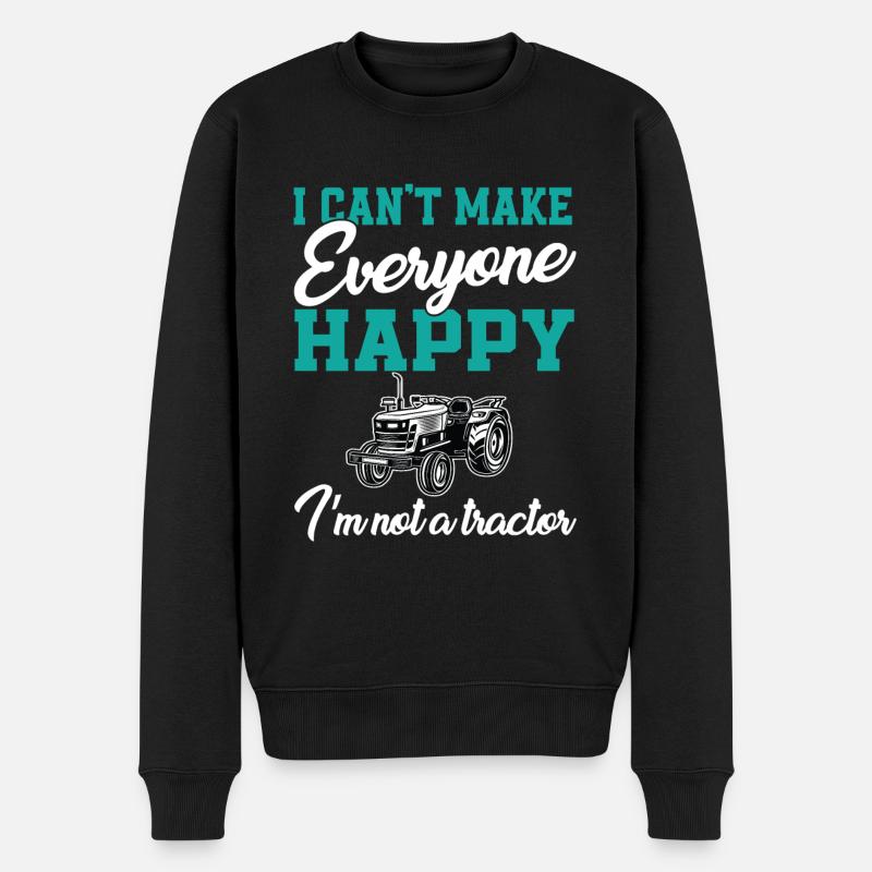 Traktor - Männer Premium Bio Pullover - Schwarz