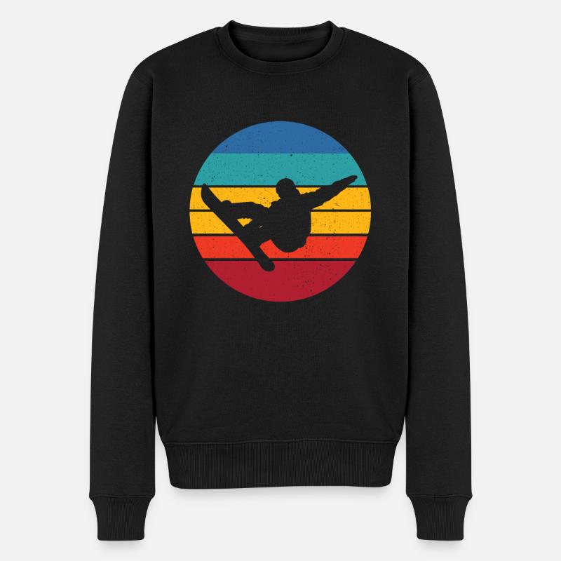 Snowboarding - Männer Premium Bio Pullover - Schwarz