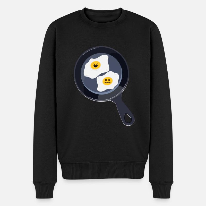 Œufs au plat - Pull Premium bio Homme - noir