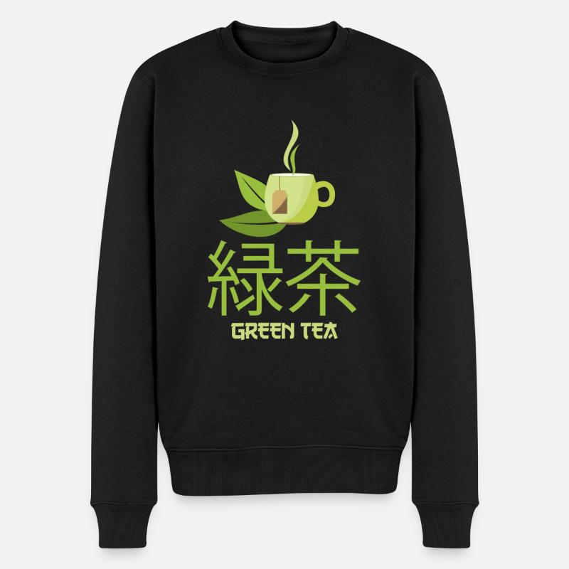 Thé vert - Pull Premium bio Homme - noir