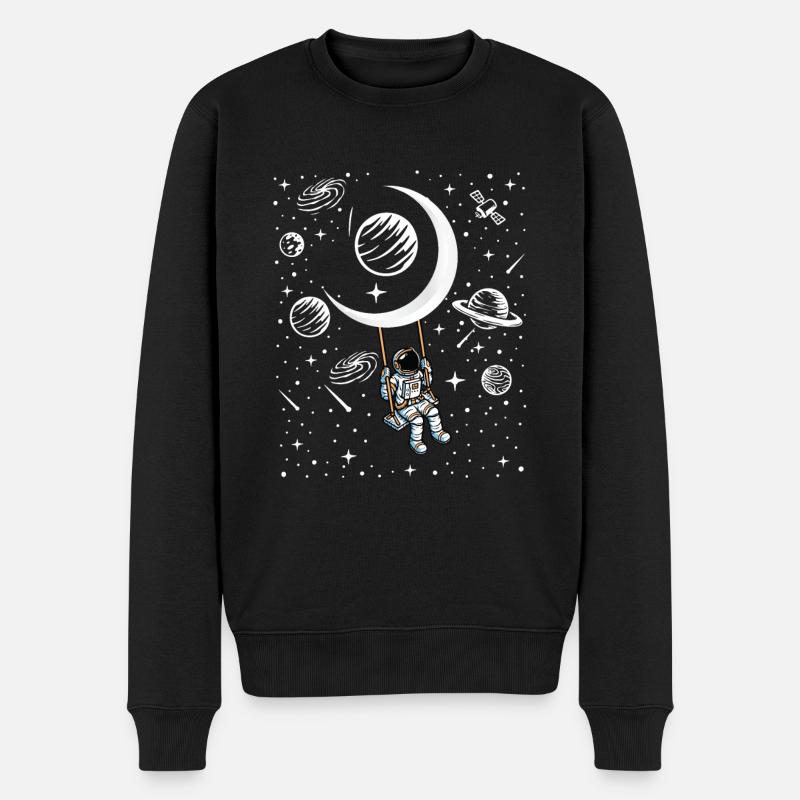 Cadeau balançoire d’astronaute - Pull Premium bio Homme - noir