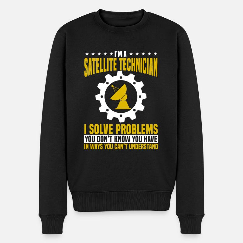 Technicien satellite - Pull Premium bio Homme - noir